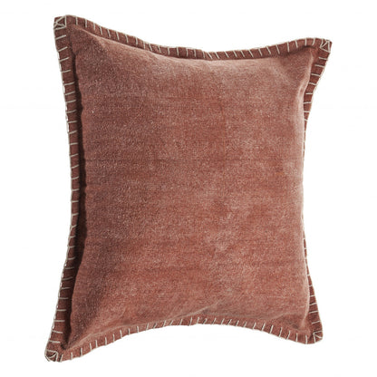 24" X 24" Clay 100% Cotton Zippered Pillow FurniFindUSA