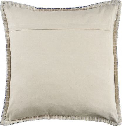 24" X 24" Twilight Blue 100% Cotton Zippered Pillow FurniFindUSA