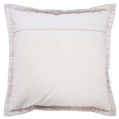 20" X 20" Light Blue 100% Cotton Zippered Pillow HomeRoots