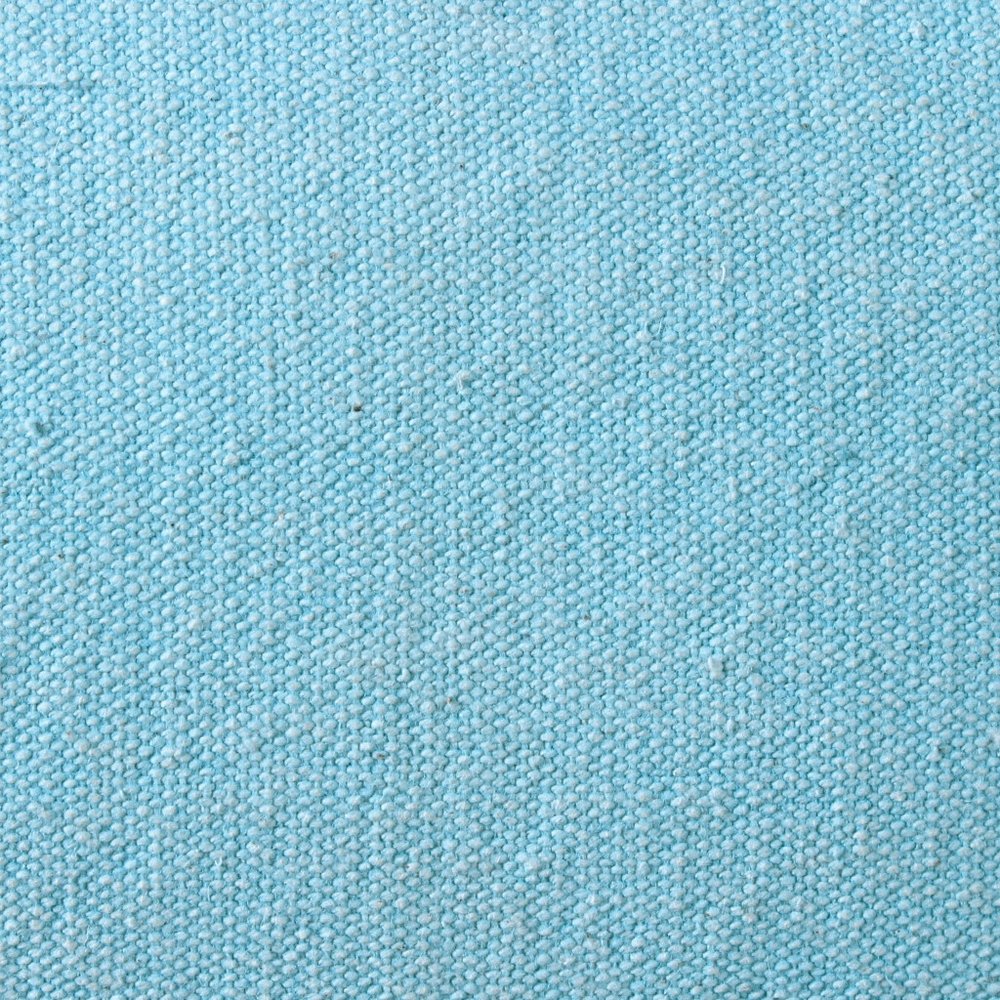 20" X 20" Bright Blue 100% Cotton Zippered Pillow — view 2