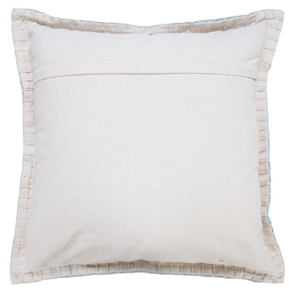 20" X 20" Bright Blue 100% Cotton Zippered Pillow HomeRoots