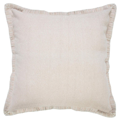 20" X 20" Beige 100% Cotton Zippered Pillow HomeRoots