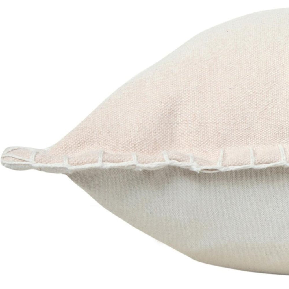 20" X 20" Beige 100% Cotton Zippered Pillow — view 8