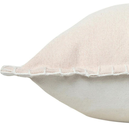 20" X 20" Beige 100% Cotton Zippered Pillow HomeRoots