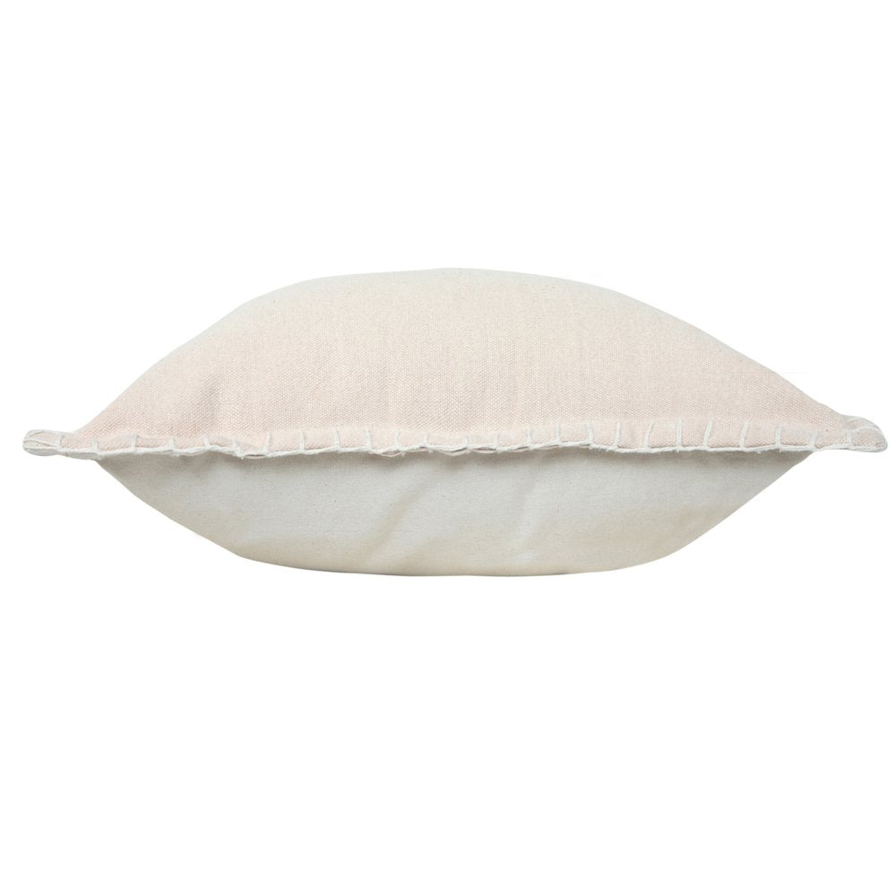 20" X 20" Beige 100% Cotton Zippered Pillow — view 5