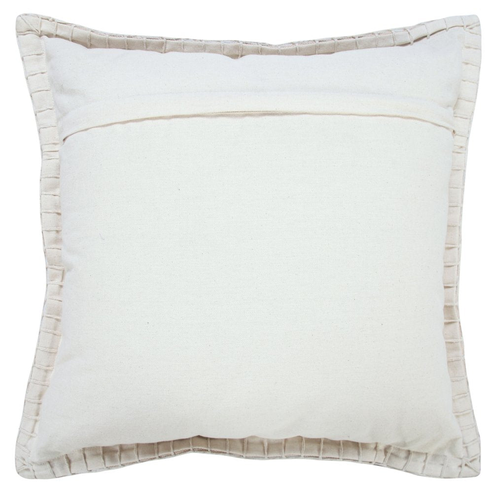 20" X 20" Beige 100% Cotton Zippered Pillow — view 6