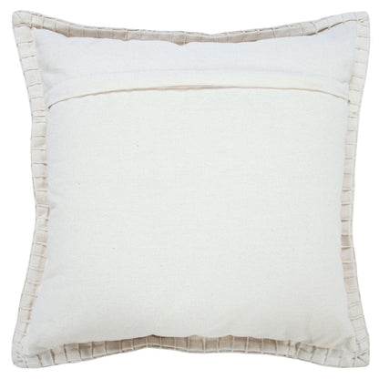 20" X 20" Beige 100% Cotton Zippered Pillow HomeRoots