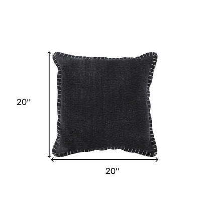 20" Jet Cotton Throw Pillow HomeRoots