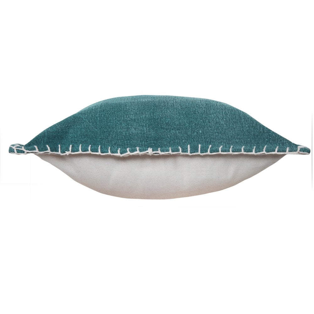 20" X 20" Emerald Green 100% Cotton Zippered Pillow — view 6
