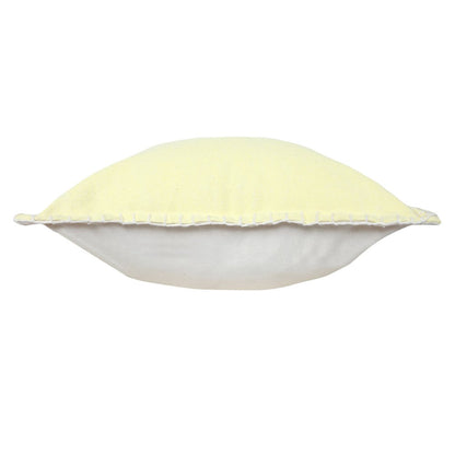 20" Light Yellow Cotton Throw Pillow HomeRoots