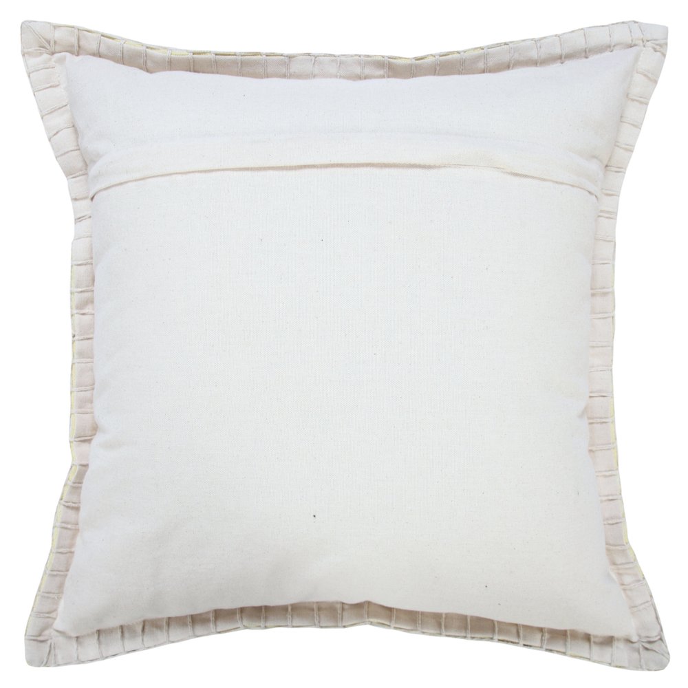 20" Light Yellow Cotton Throw Pillow — view 7