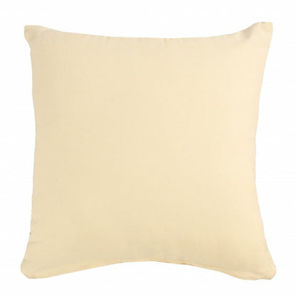 20" X 20" Gray 100% Cotton Zippered Pillow HomeRoots