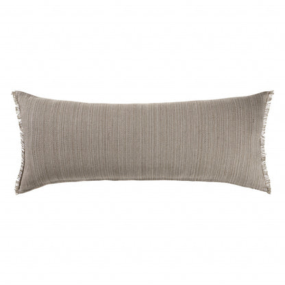 14" X 36" Tan Linen Zippered Pillow FurniFindUSA