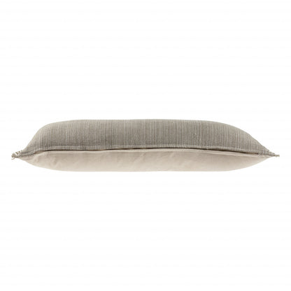 14" X 36" Tan Linen Zippered Pillow FurniFindUSA