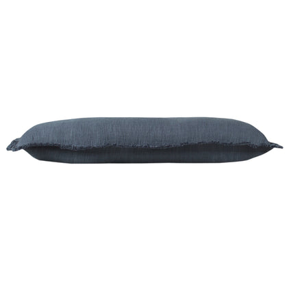 14" X 36" Navy Blue 100% Cotton Zippered Pillow FurniFindUSA