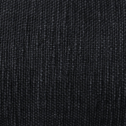 14" X 36" Jet Black 100% Cotton Zippered Pillow HomeRoots