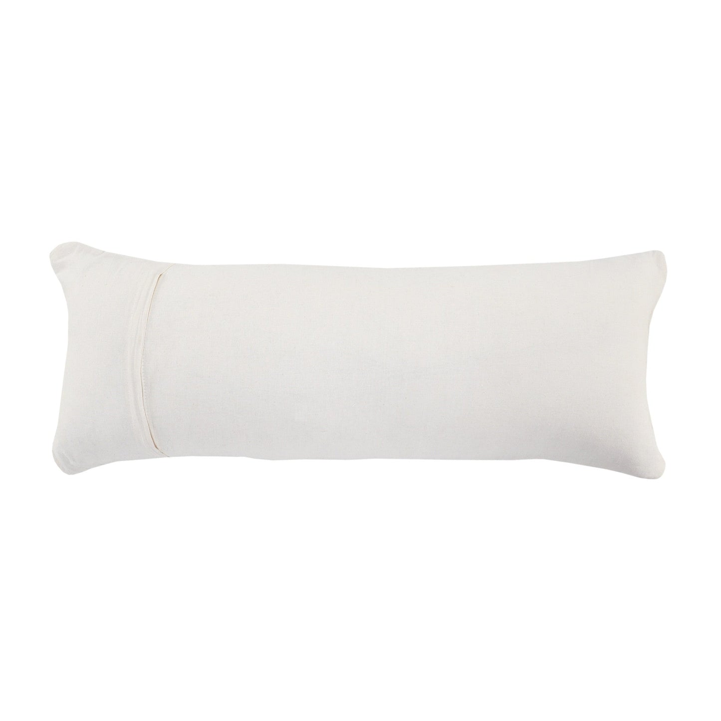 14" X 36" White Red Blue Orange And Tan Polyester Geometric Zippered Pillow FurniFindUSA