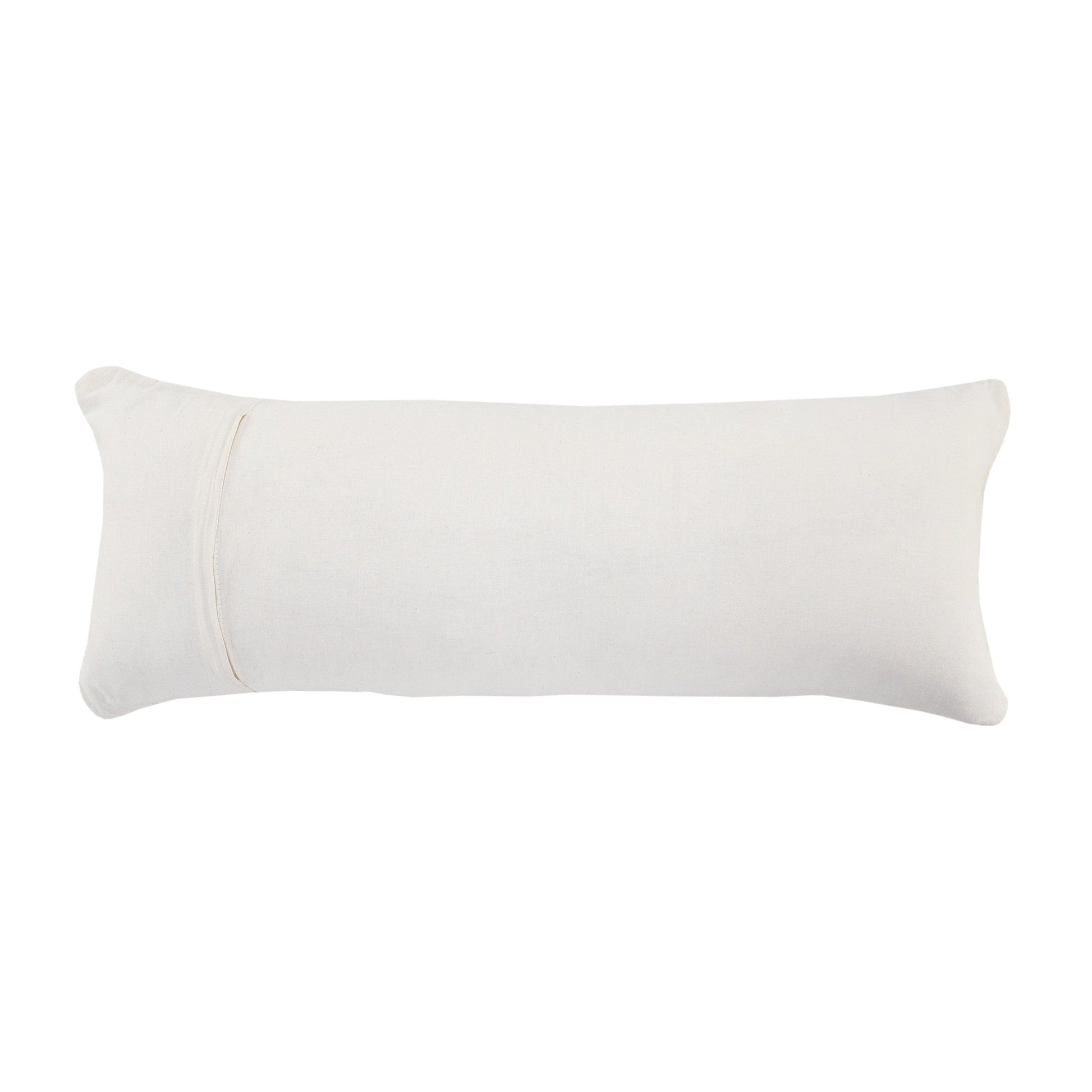14" X 36" White Red Blue Orange And Tan Polyester Geometric Zippered Pillow FurniFindUSA