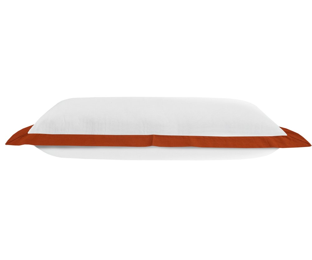 14" X 36" White And Red 100% Cotton Geometric Zippered Pillow HomeRoots