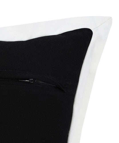 14" X 36" Black And White 100% Cotton Geometric Zippered Pillow HomeRoots