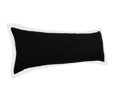 14" X 36" Black And White 100% Cotton Geometric Zippered Pillow HomeRoots