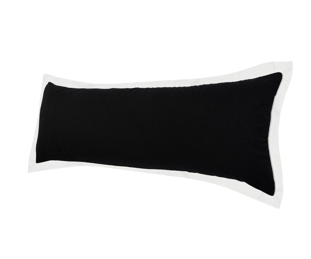 14" X 36" Black And White 100% Cotton Geometric Zippered Pillow HomeRoots
