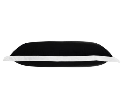 14" X 36" Black And White 100% Cotton Geometric Zippered Pillow 7.5" (L) x 36.0" (W) x 14.0" (H) FurniFindUSA
