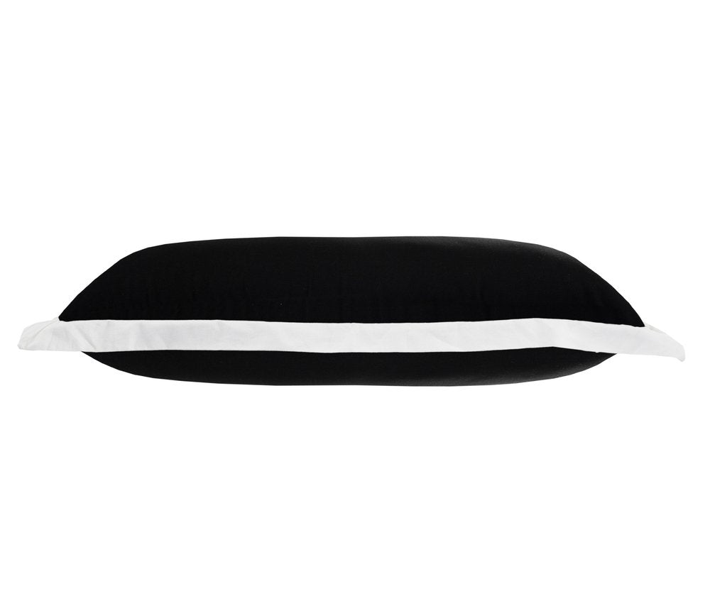 14" X 36" Black And White 100% Cotton Geometric Zippered Pillow HomeRoots