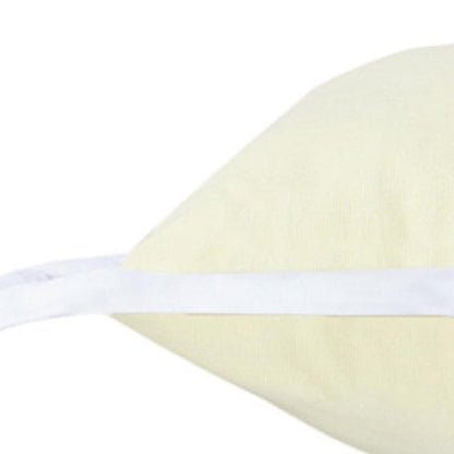 14" X 36" Light Yellow And White 100% Cotton Geometric Zippered Pillow HomeRoots