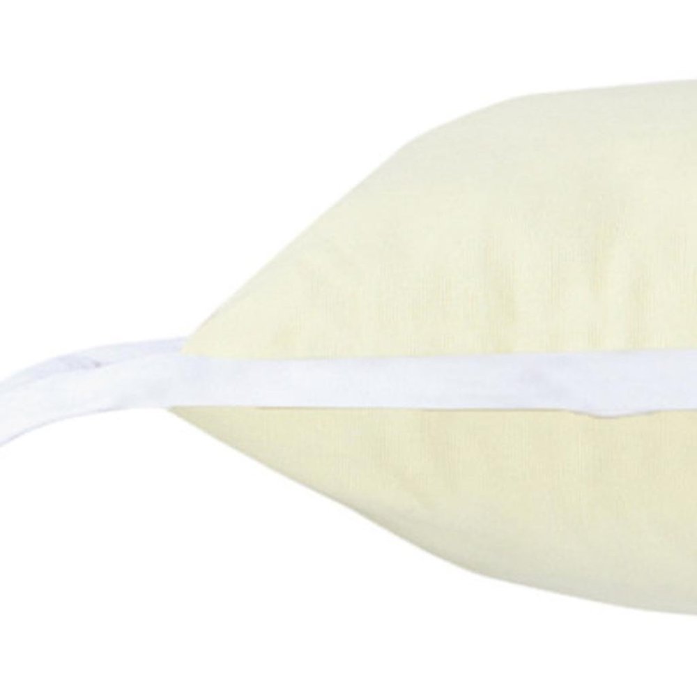 14" X 36" Light Yellow And White 100% Cotton Geometric Zippered Pillow HomeRoots