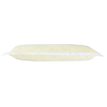 14" X 36" Light Yellow And White 100% Cotton Geometric Zippered Pillow HomeRoots