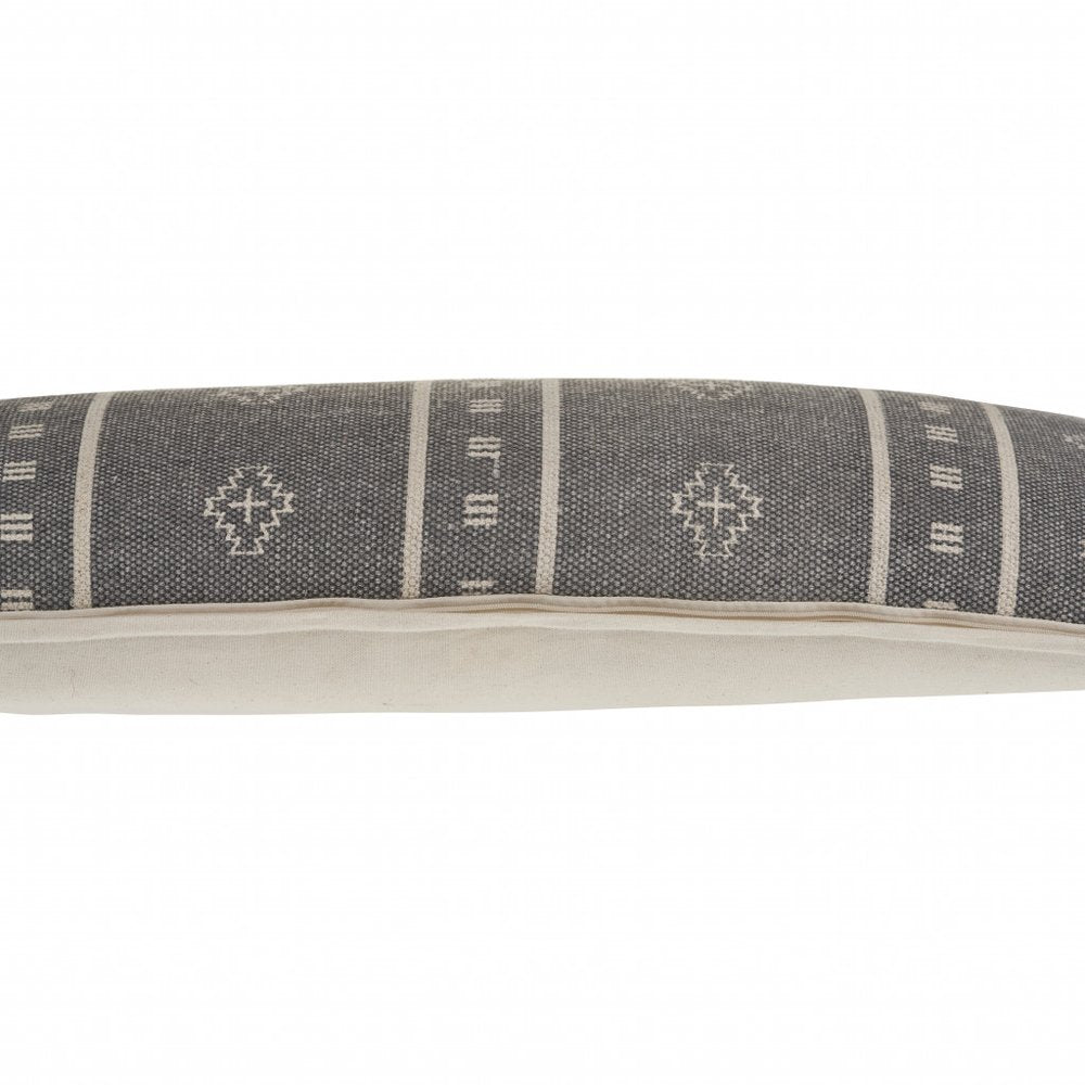 14" X 36" Gray Throw Pillow — view 4