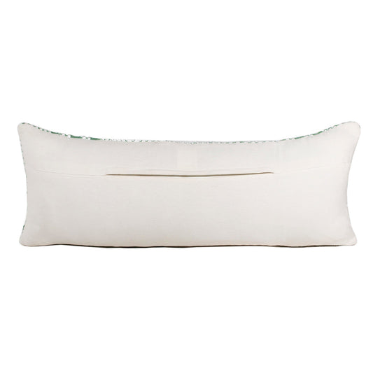 14" X 36" Deep Navy And White 100% Cotton Geometric Zippered Pillow FurniFindUSA