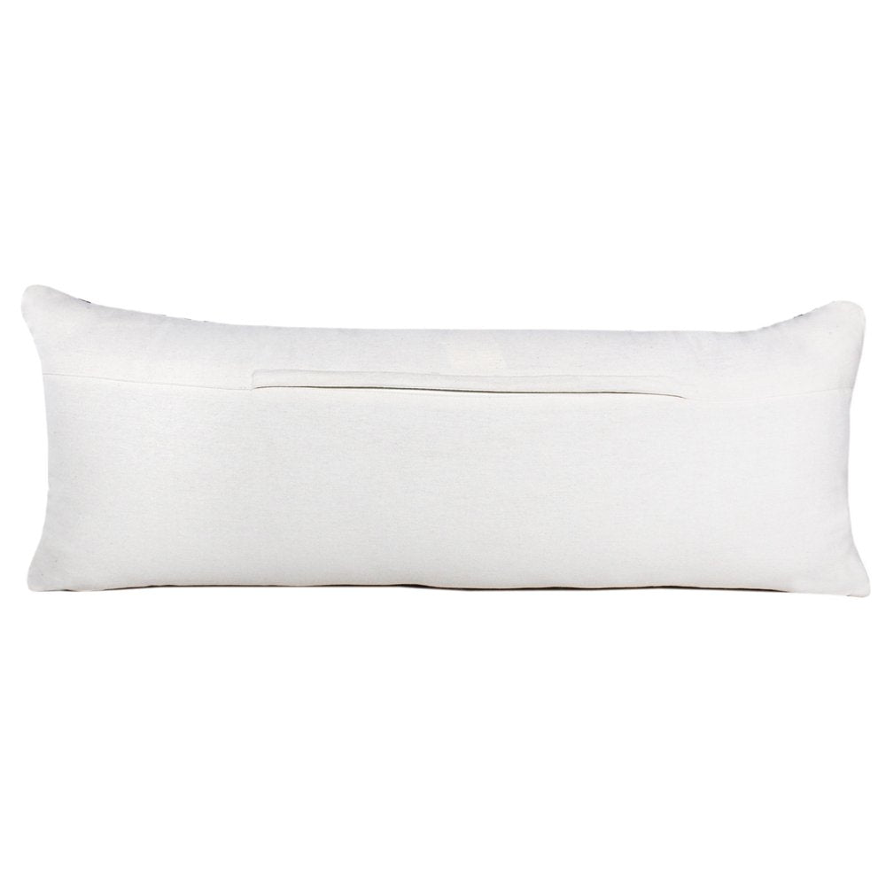 14" X 36" Black And White 100% Cotton Geometric Zippered Pillow HomeRoots