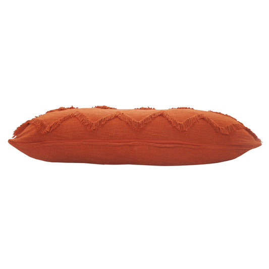 14" X 36" Orange 100% Cotton Zippered Pillow 7.5" (L) x 36.0" (W) x 14.0" (H) FurniFindUSA
