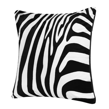 20" X 20" Black And White Forest Animals Polyester Animal Print Zippered Pillow FurniFindUSA