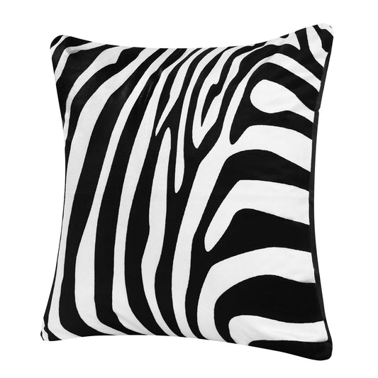 20" X 20" Black And White Forest Animals Polyester Animal Print Zippered Pillow FurniFindUSA