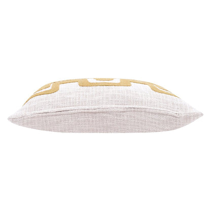 16" X 24" Yellow And Ivory Geometric Cotton Throw Pillow HomeRoots