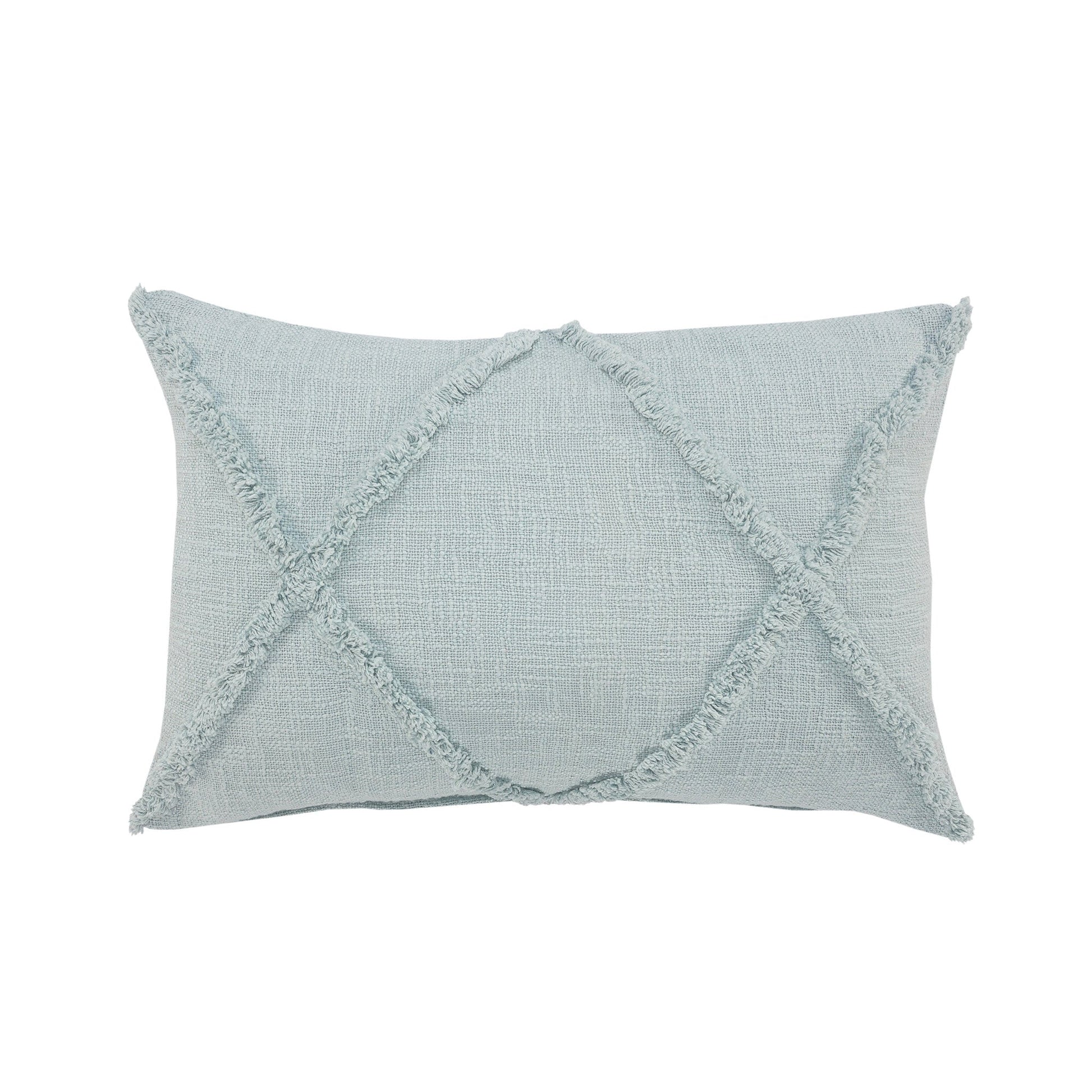 16" X 24" Palladian Blue 100% Cotton Zippered Pillow FurniFindUSA