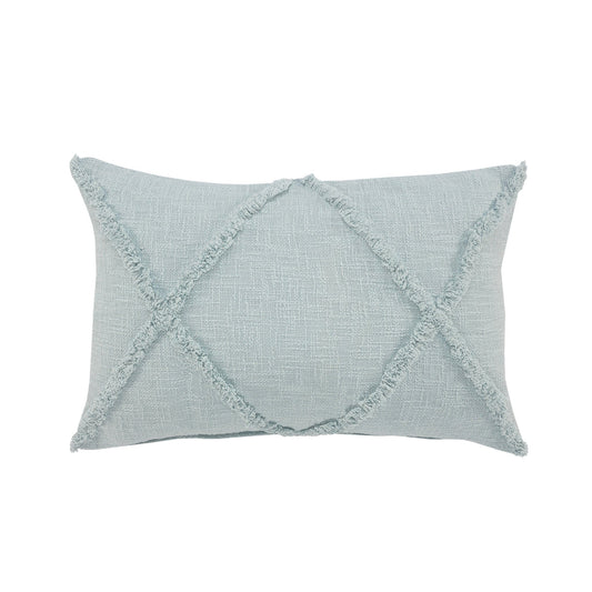 16" X 24" Palladian Blue 100% Cotton Zippered Pillow FurniFindUSA