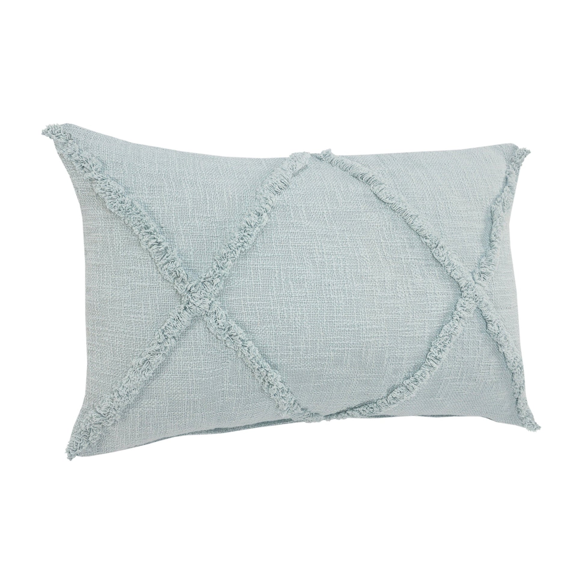 16" X 24" Palladian Blue 100% Cotton Zippered Pillow FurniFindUSA