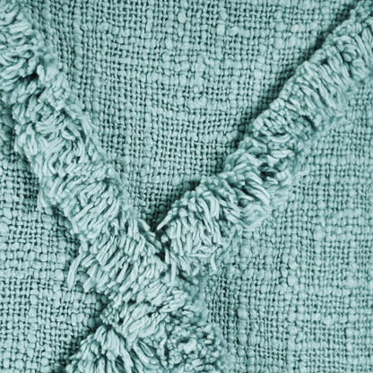 14" X 36" Aqua Cotton Throw Pillow