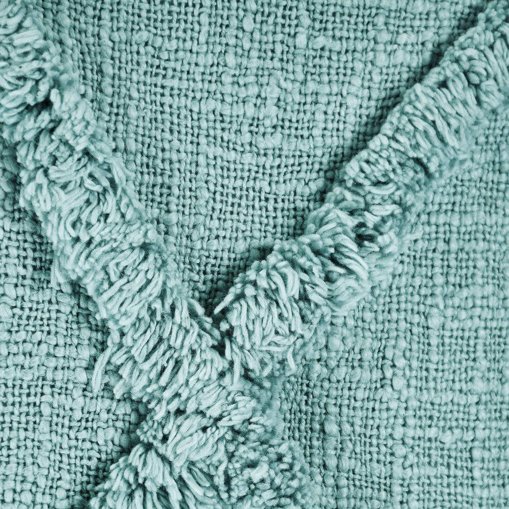 14" X 36" Aqua Cotton Throw Pillow — view 2