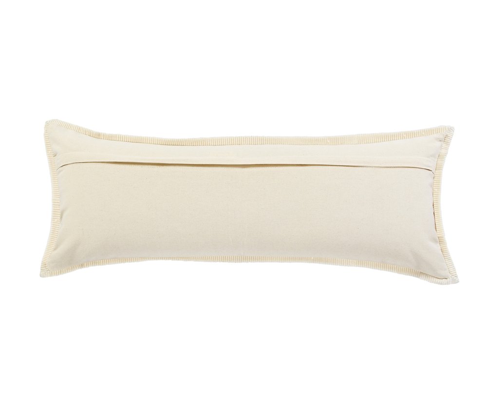 14" X 36" Golden Yellow And Cream 100% Cotton Zippered Pillow HomeRoots