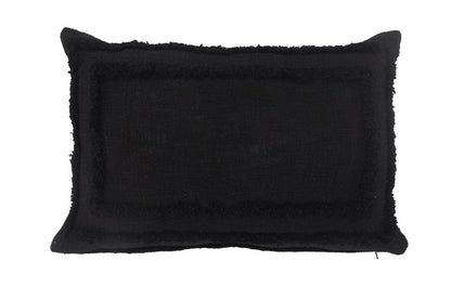 16" X 24" Black 100% Cotton Geometric Zippered Pillow HomeRoots