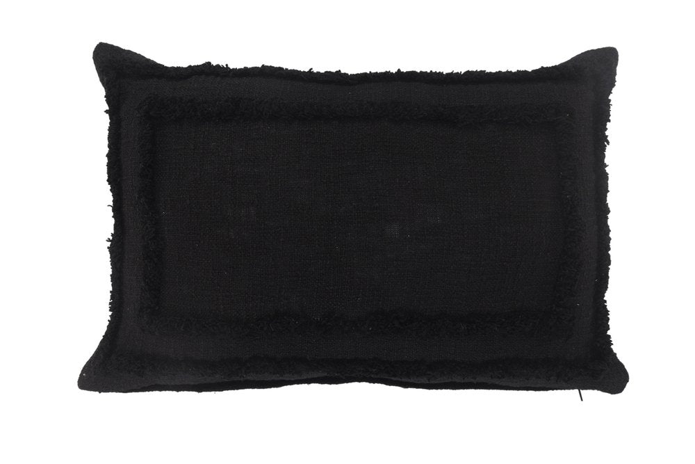 16" X 24" Black 100% Cotton Geometric Zippered Pillow — view 1