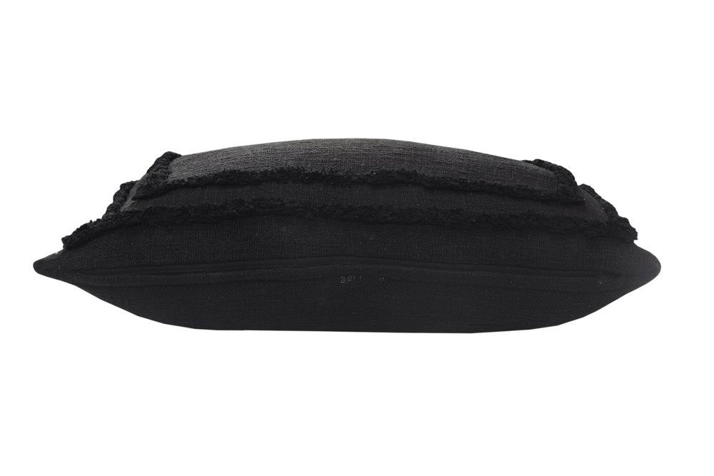 16" X 24" Black 100% Cotton Geometric Zippered Pillow — view 5