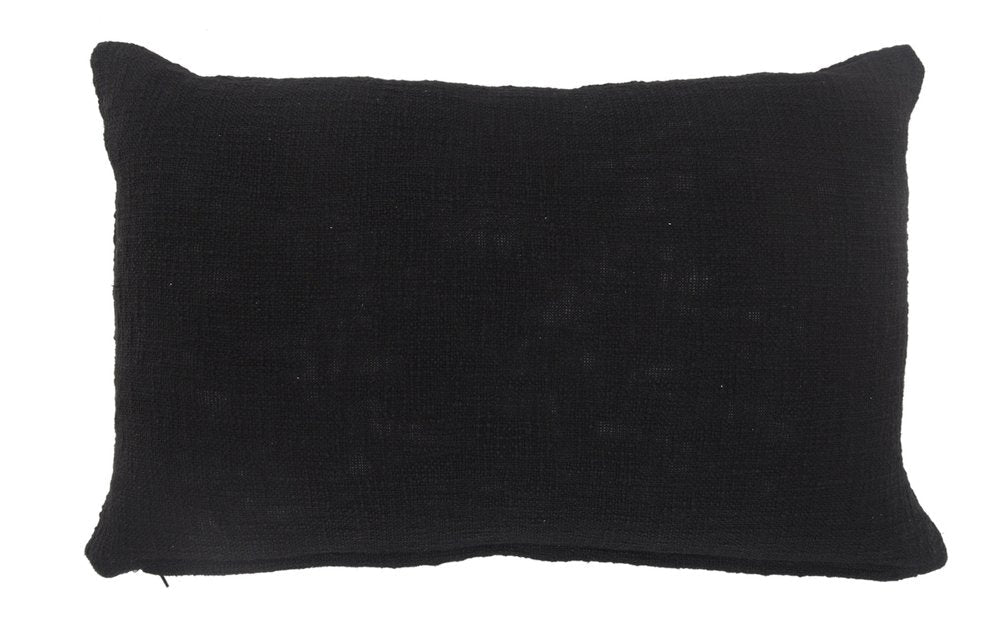 16" X 24" Black 100% Cotton Geometric Zippered Pillow HomeRoots