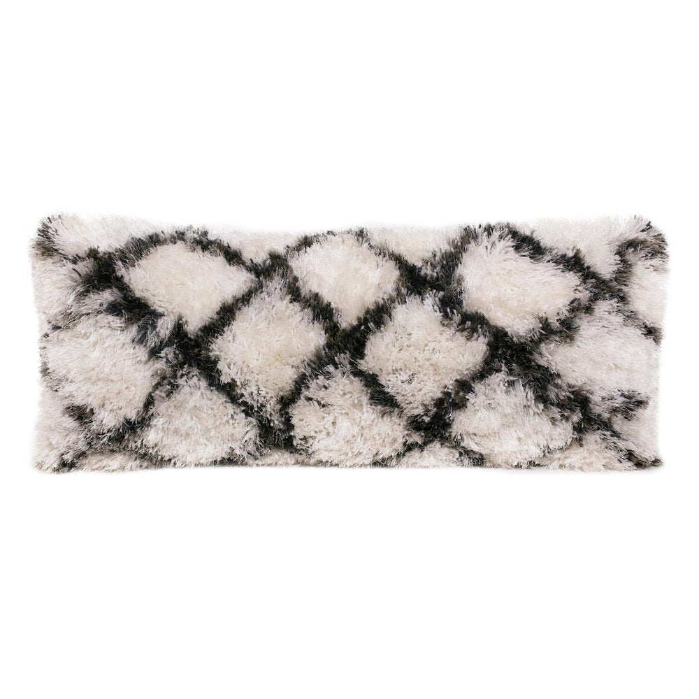 14" X 36" Black And White Geometric Throw Pillow — view 3