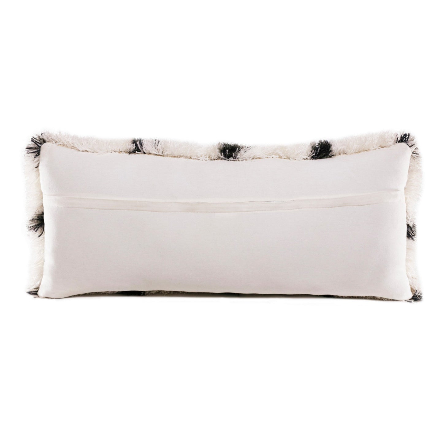 14" X 36" Black And White Polyester Geometric Zippered Pillow FurniFindUSA